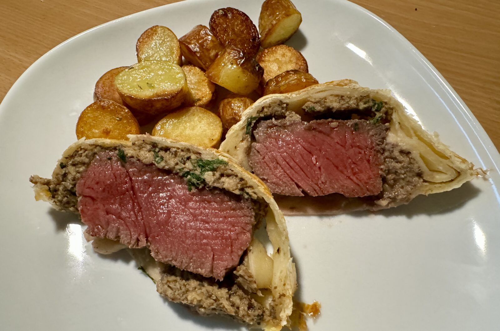 Rôti de boeuf en croûte de champignons