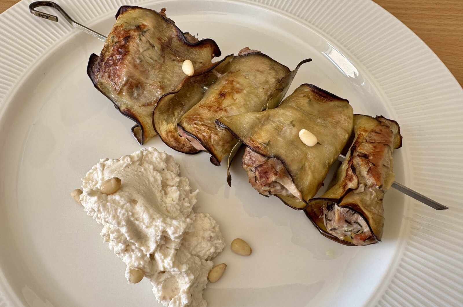 Brochettes de filet mignon aux aubergines