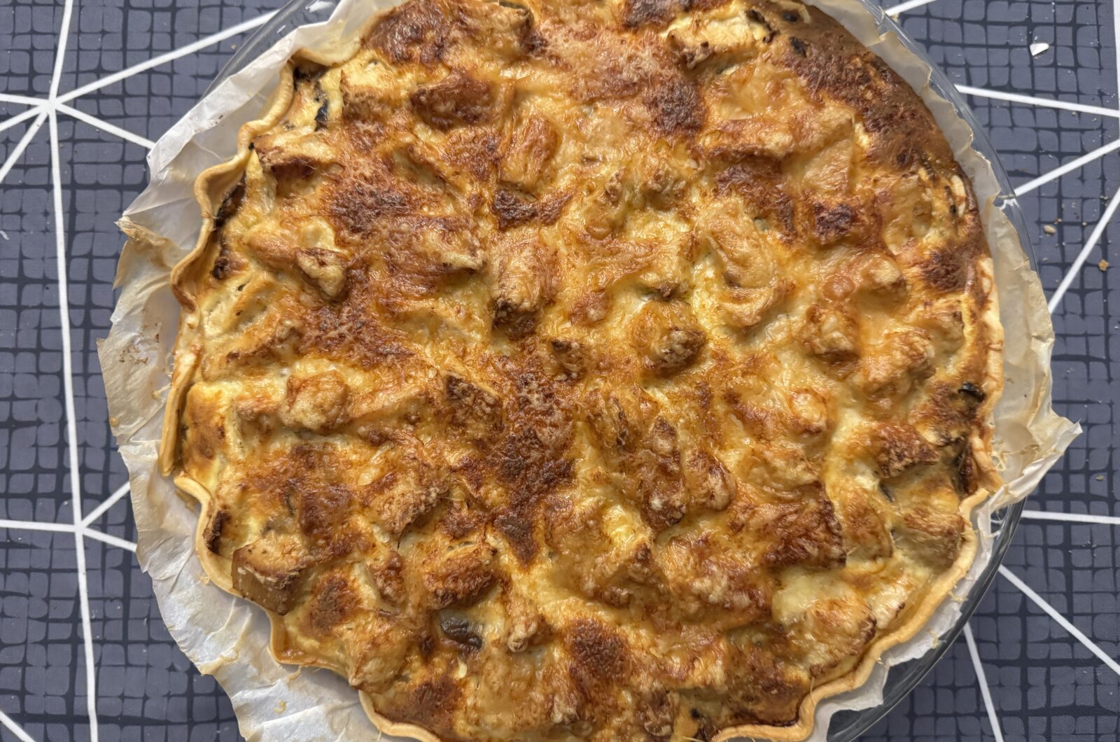 Quiche au poulet et champignons