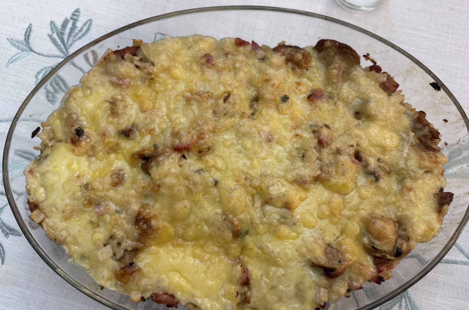 Gratin de crozets aux cèpes