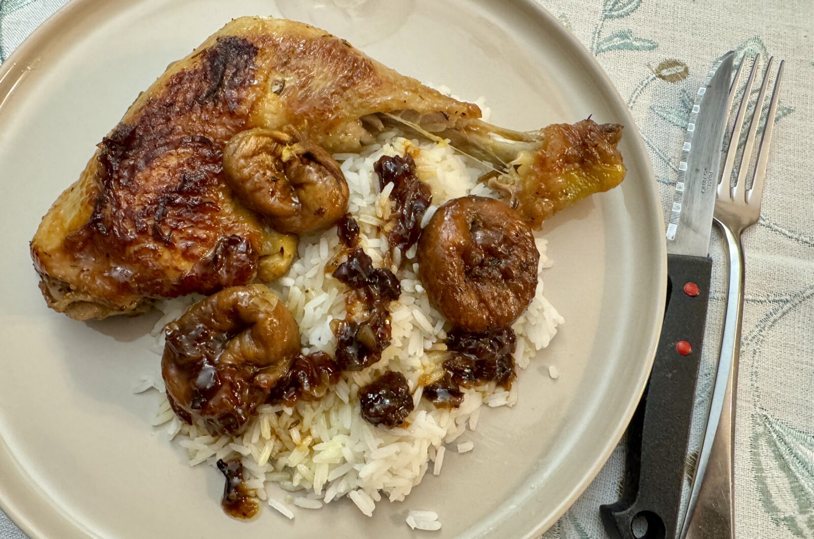 Poulet aux figues et jus de clémentines