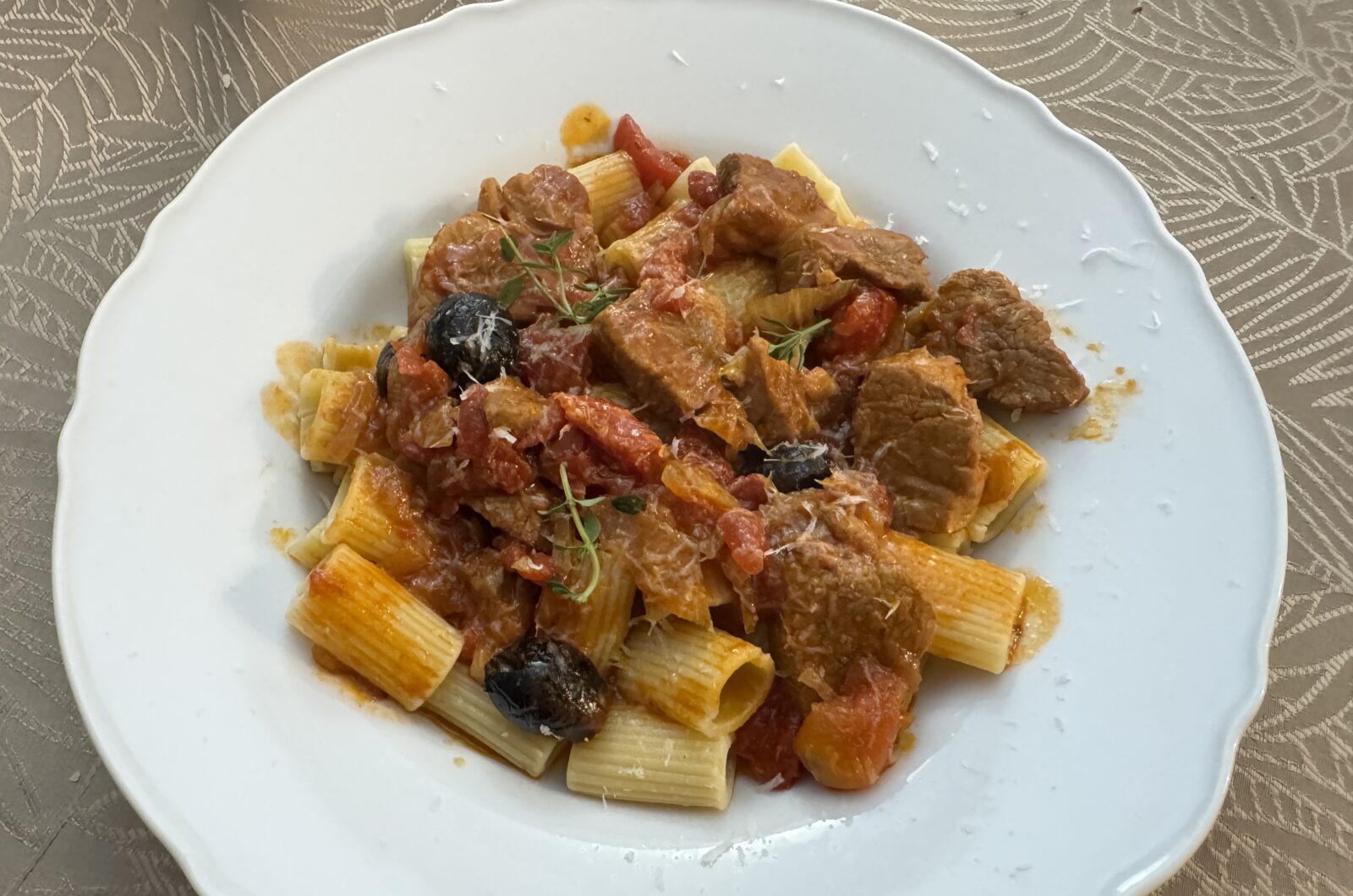 Rigatoni au filet mignon