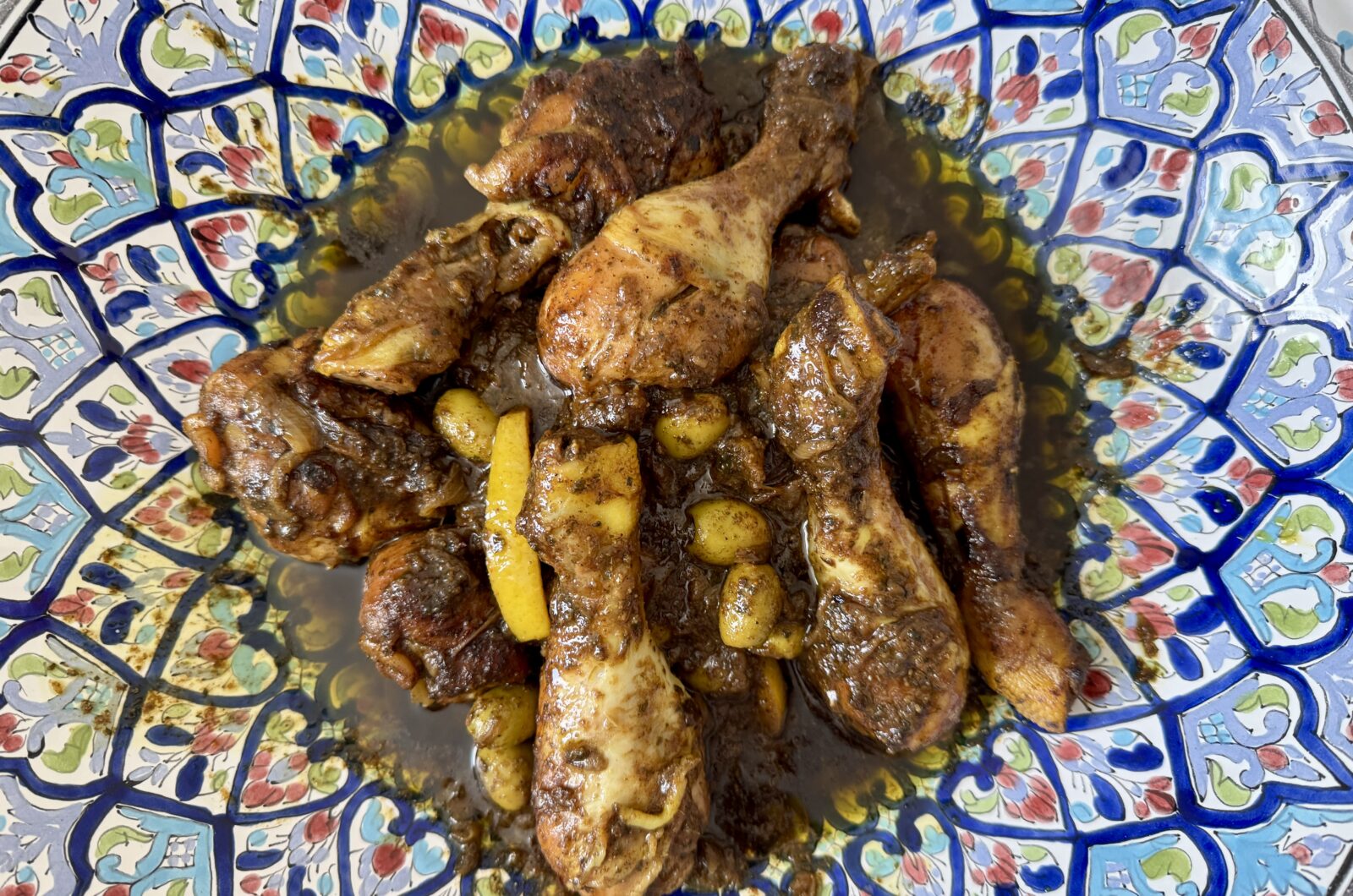 Tajine de poulet aux olives et citron