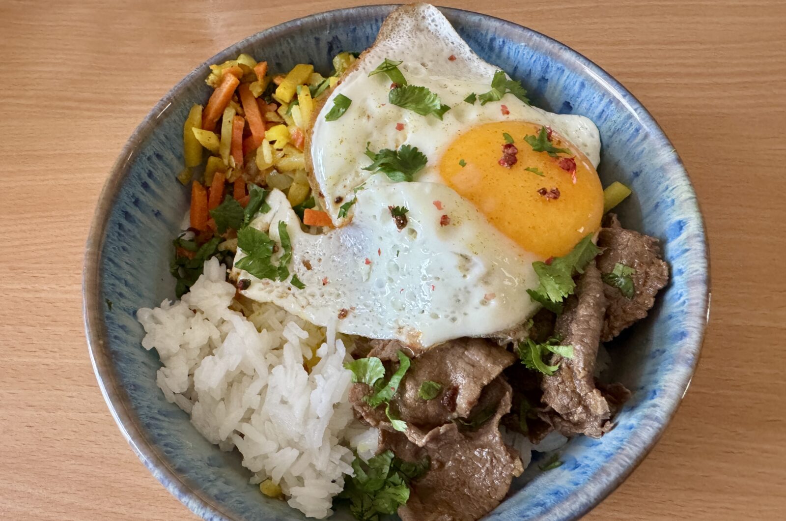 Bibimbap au bœuf 