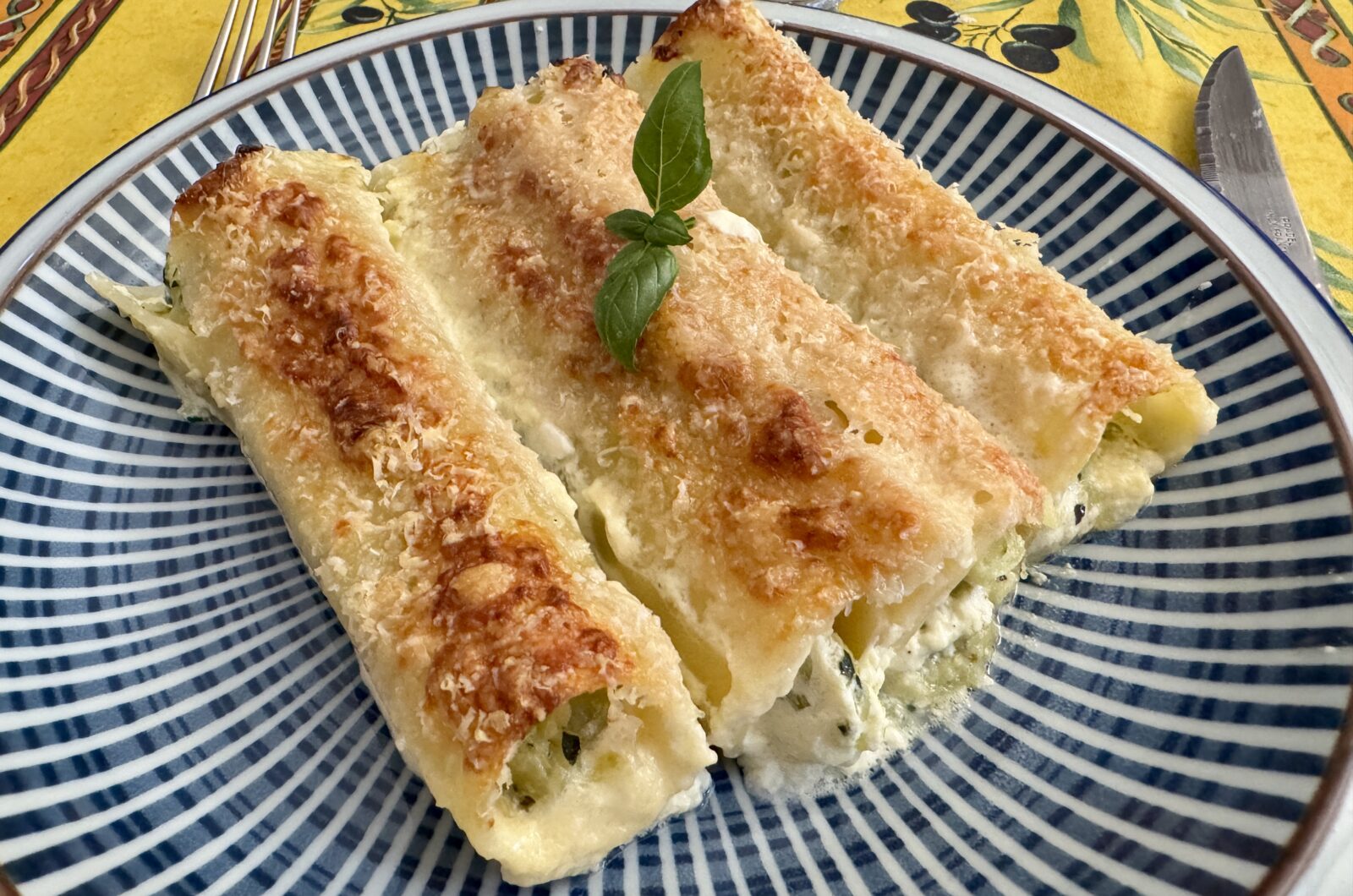 Cannelloni aux courgettes et chèvre 