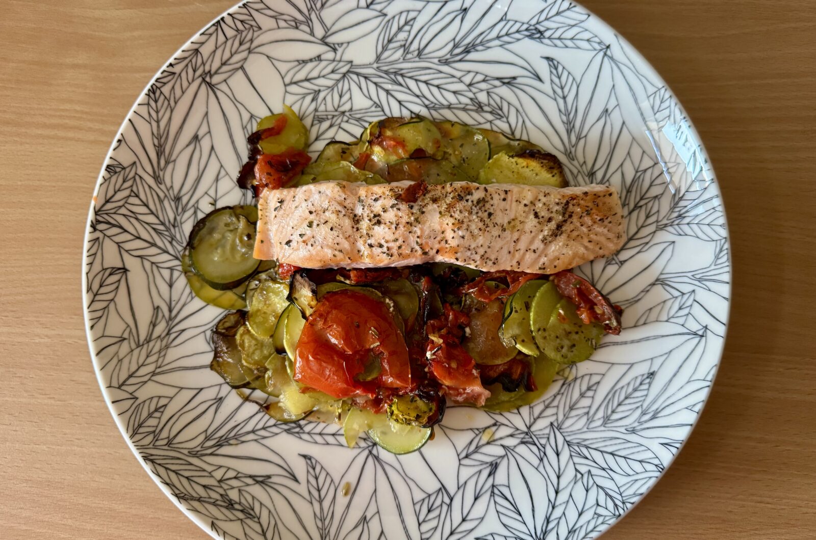 Saumon et légumes d’été