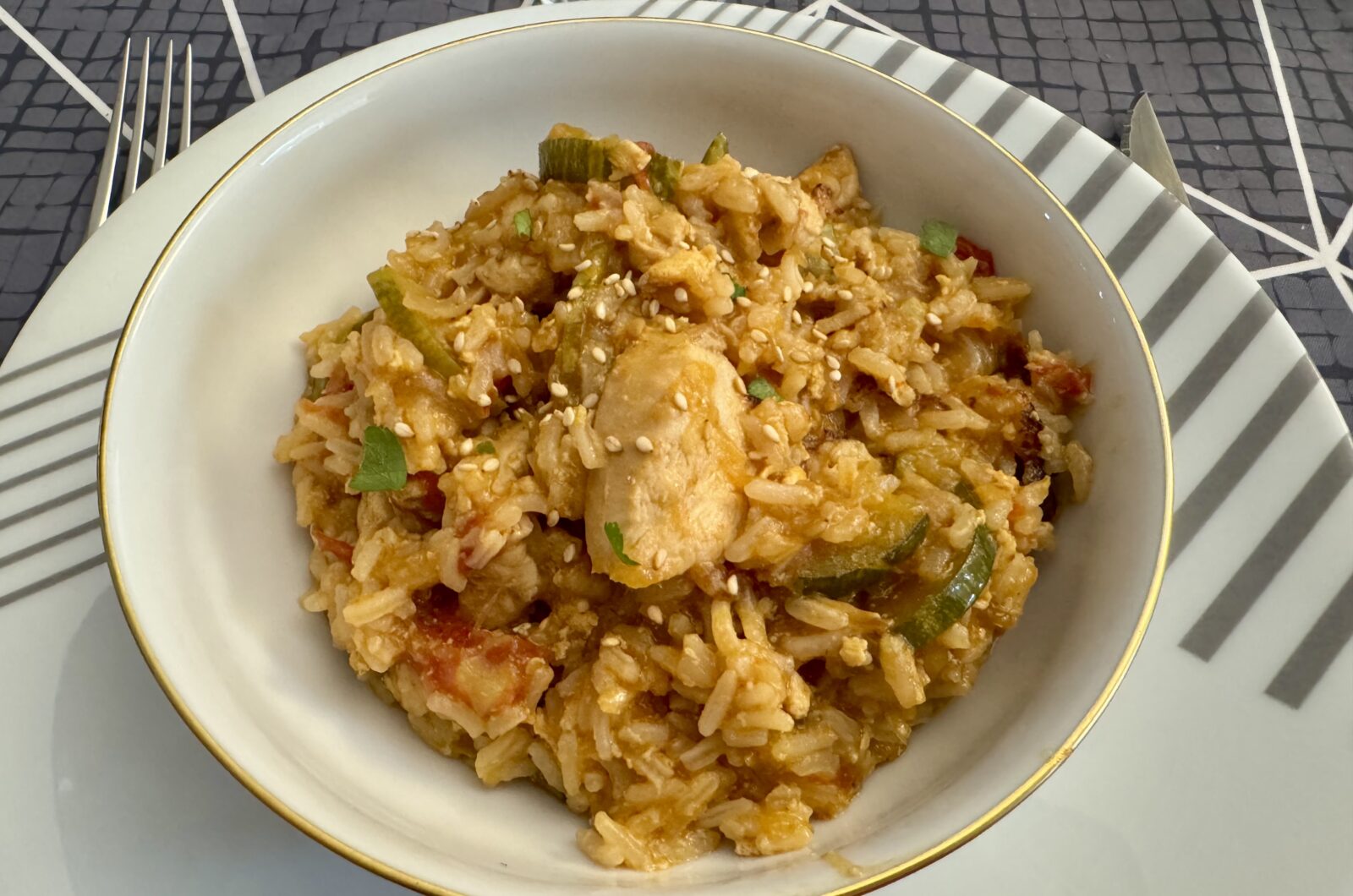 Riz frit au poulet