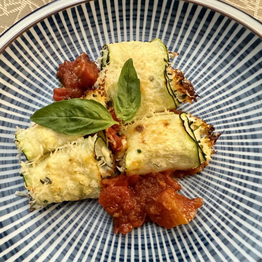 Involtini de courgettes ricotta et pecorino
