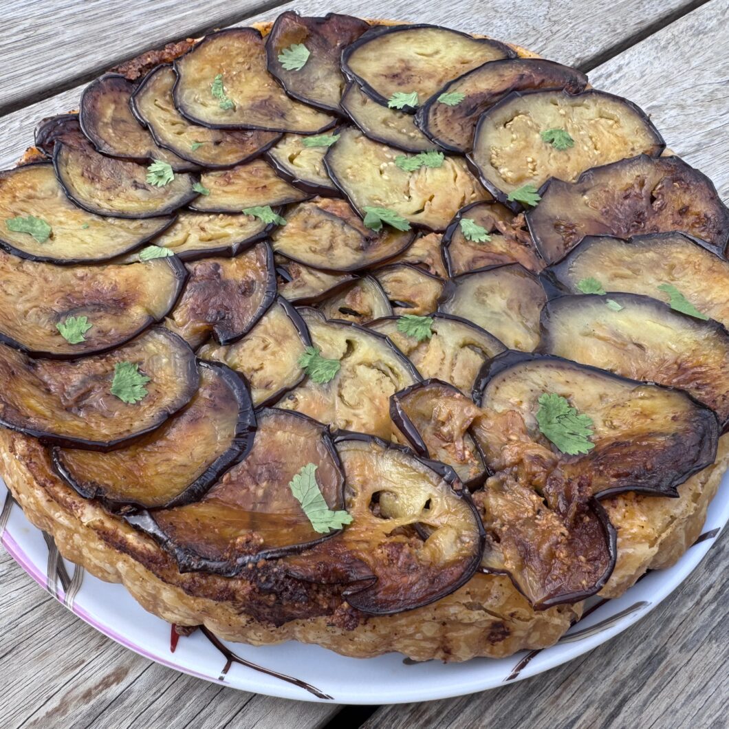 Tarte tatin aux aubergines
